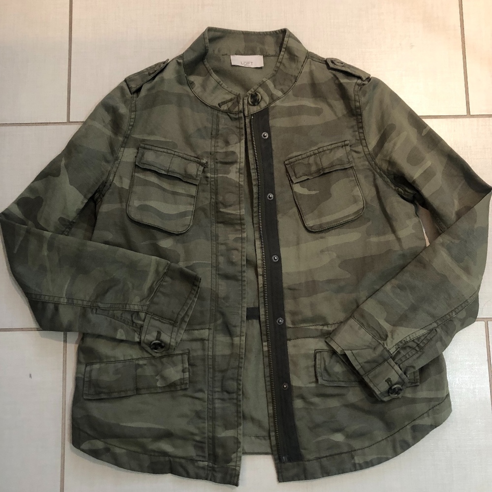 LOFT-Petite Camo Jacket